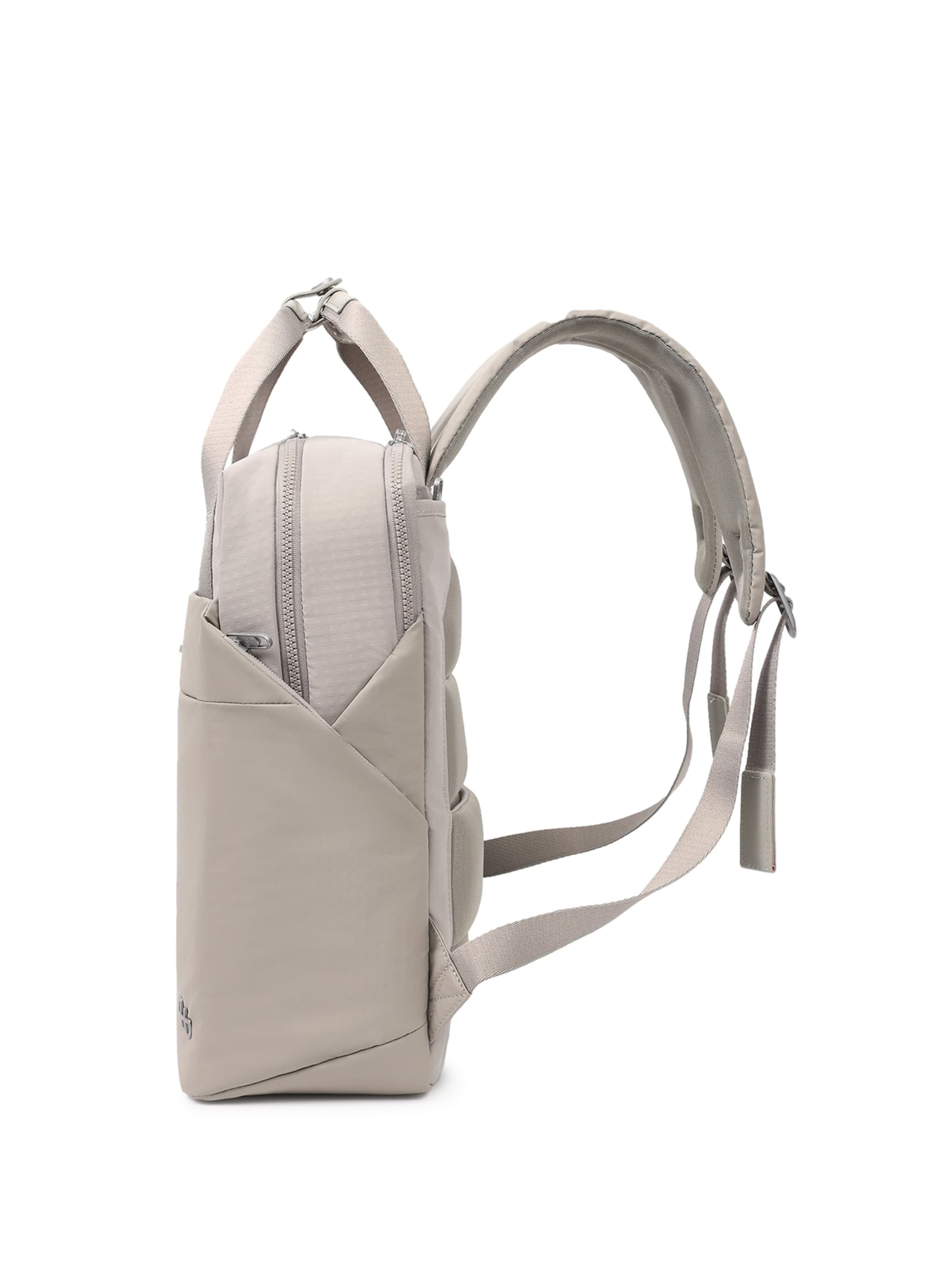 Hedgren Rugzak ' RAPPU 14L ' in Beige: zijkant