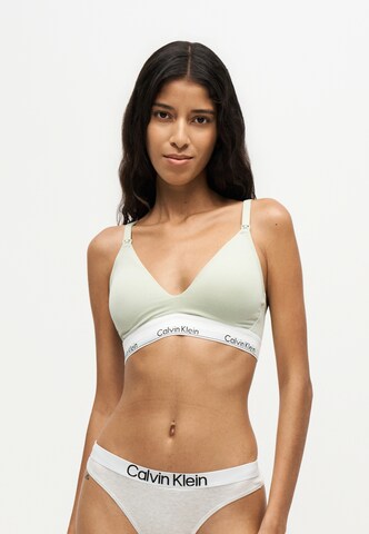 Calvin Klein UnderwearTrokutasti Grudnjak - zelena boja: prednji dio
