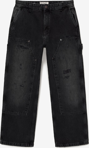 Loosefit Jean Pull&Bear en noir : devant