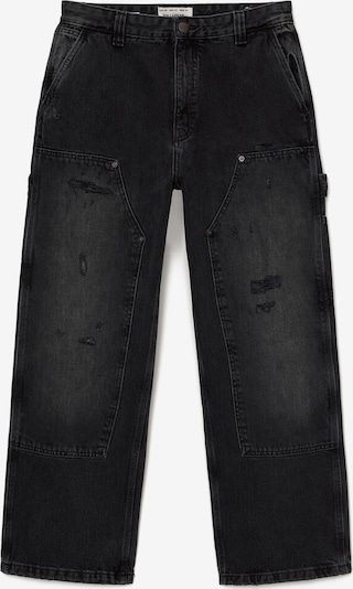 Jeans Pull&Bear pe negru denim, Vizualizare produs