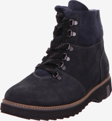 WALDLÄUFER Lace-Up Ankle Boots in Blue: front