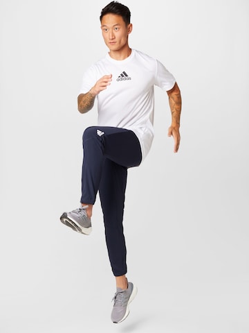 ADIDAS SPORTSWEARTapered Sportske hlače 'D4T' - plava boja