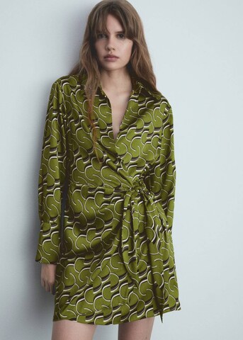 MANGO Shirt Dress 'Robi2' in Green: front