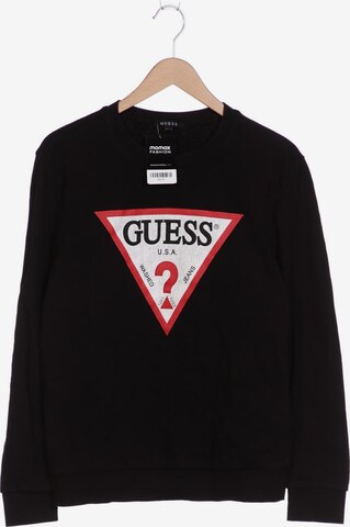 GUESS Sweatshirt & Zip-Up Hoodie in S in Black: front