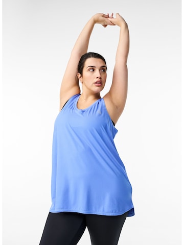 Active by Zizzi Sporttop 'Abasic' in Blau: Vorderseite