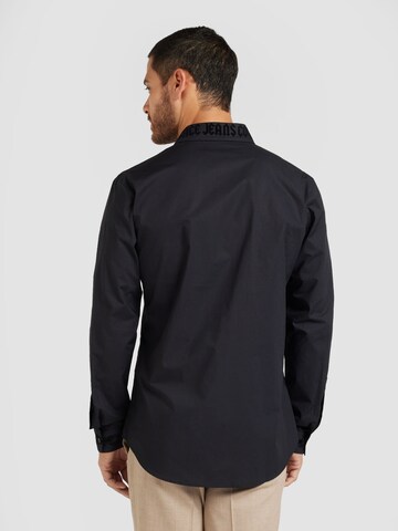 Versace Jeans Couture Slim fit Overhemd in Zwart