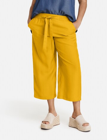 SAMOON Wide leg Pants in Yellow: front