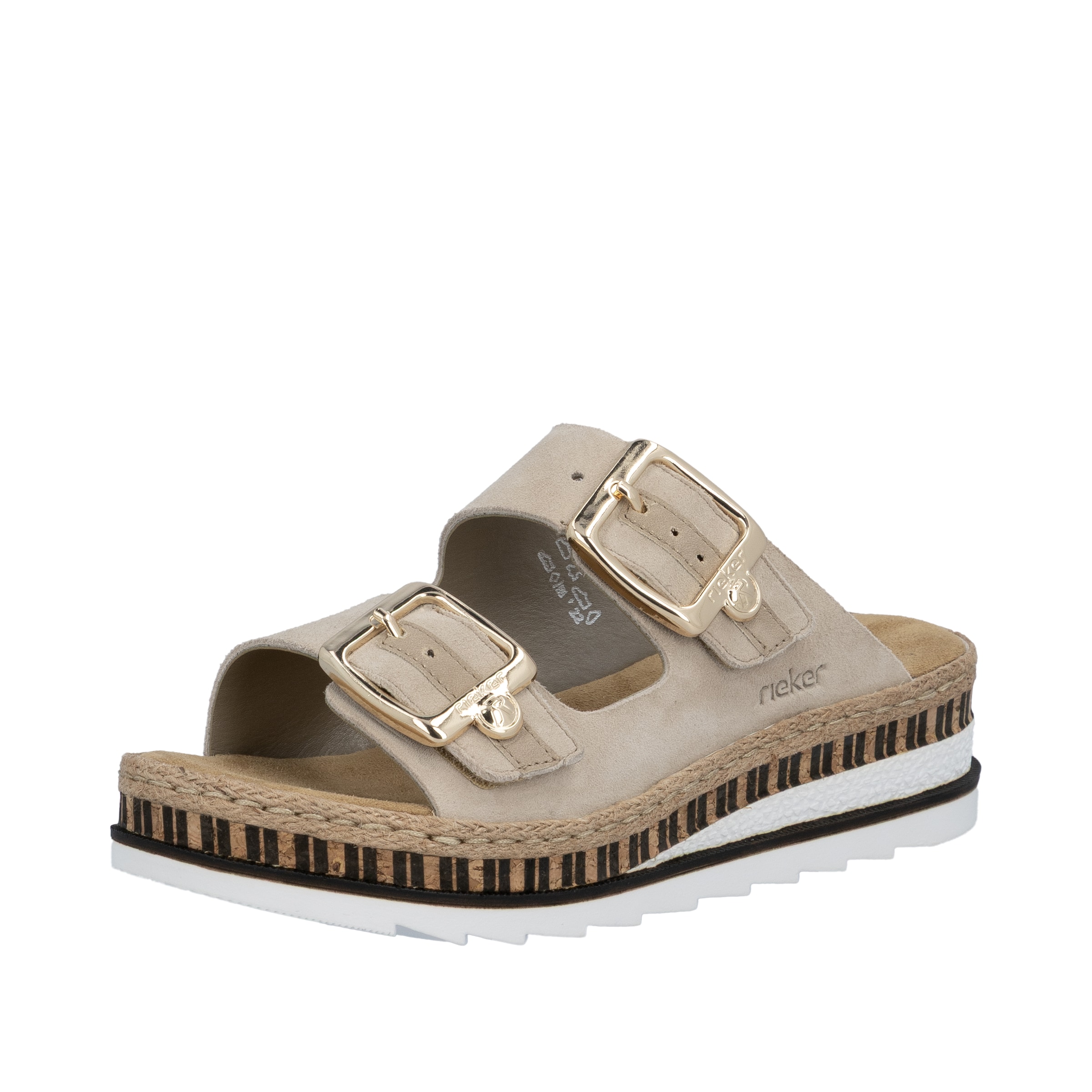 Mule 'V7955' Rieker en beige : devant