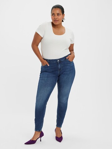 Vero Moda Curve Skinny Jeans 'Peach' in Blue