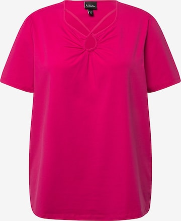T-shirt Ulla Popken en rose : devant
