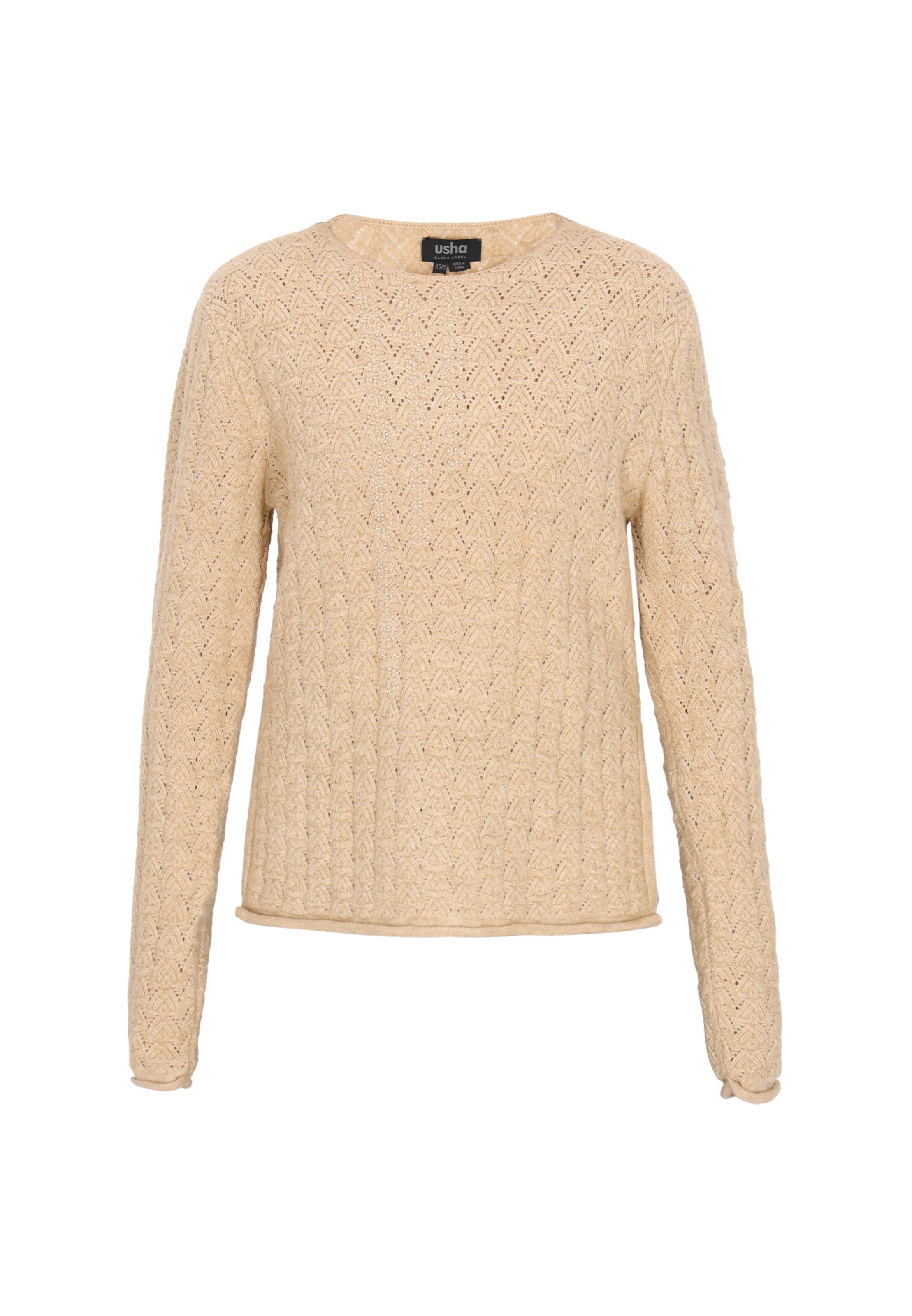 usha BLACK LABEL Trui in Beige: voorkant