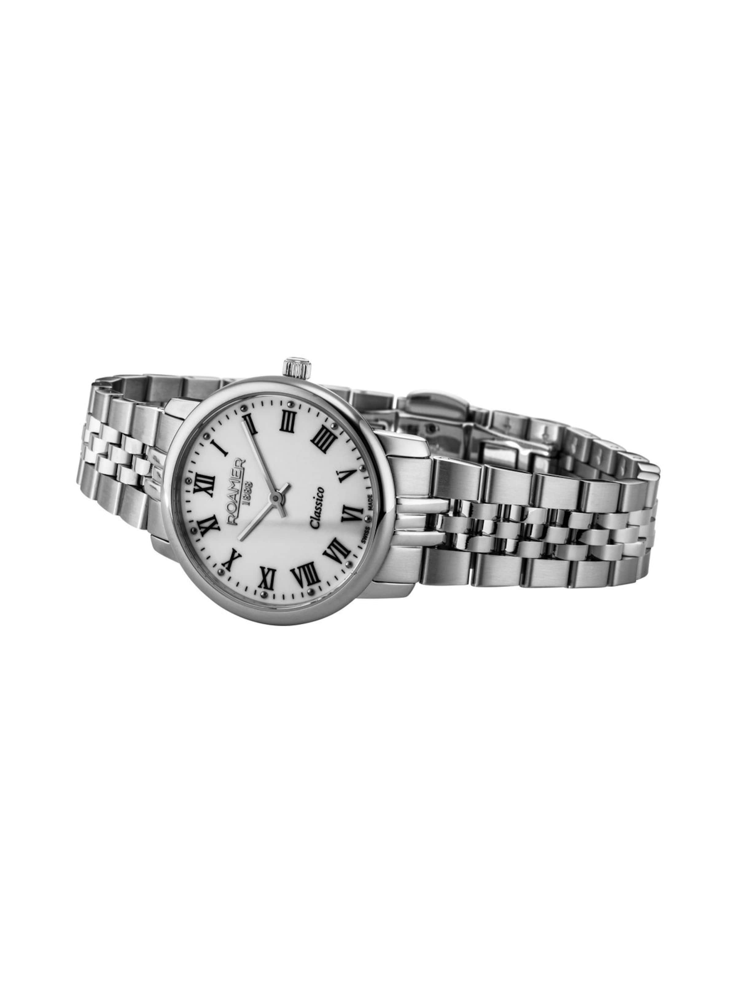 Montre à affichage analogique Roamer en blanc