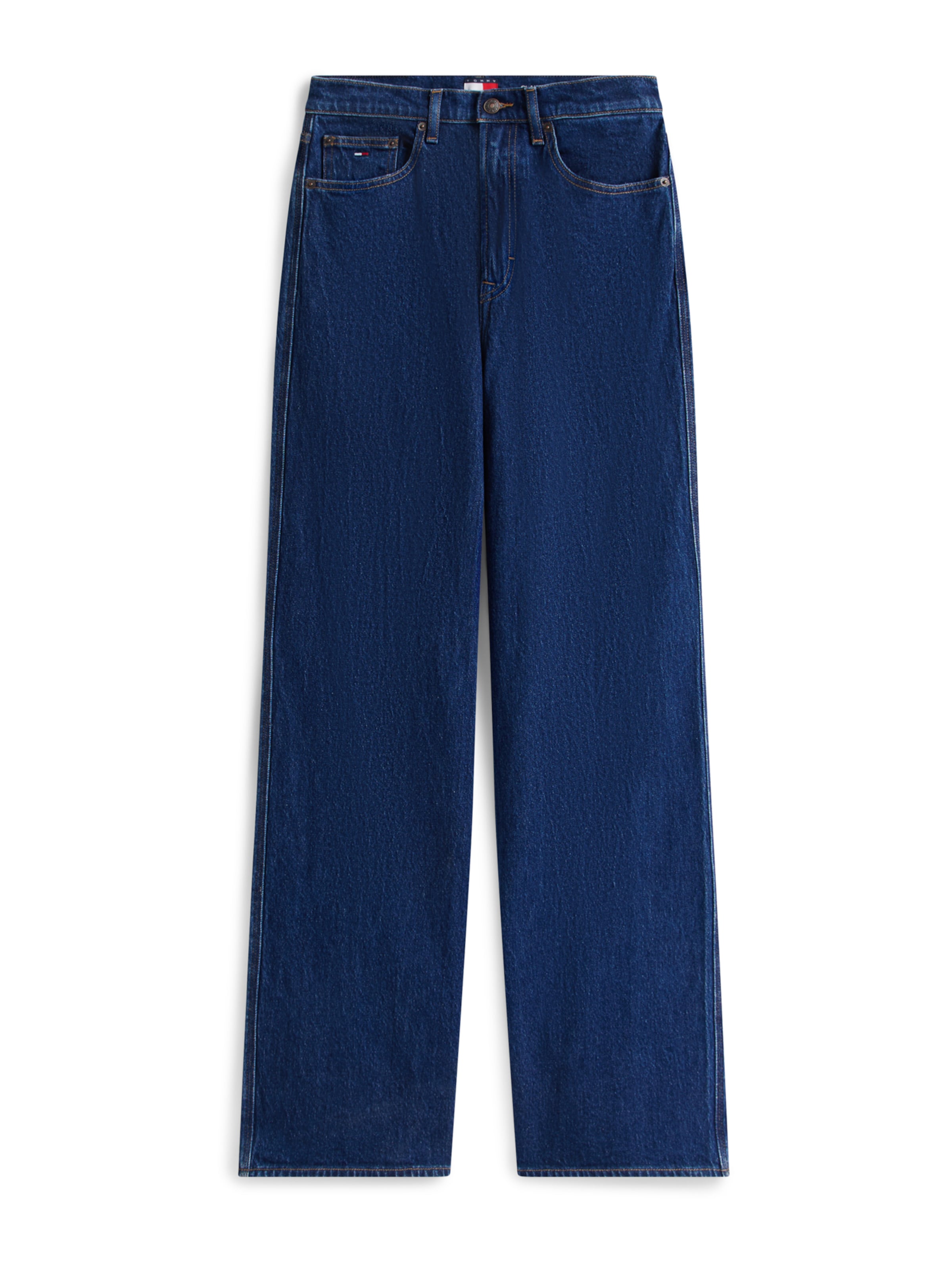 Tommy Jeans - Perna larga Calças de ganga 'CLAIRE' em azul: frente