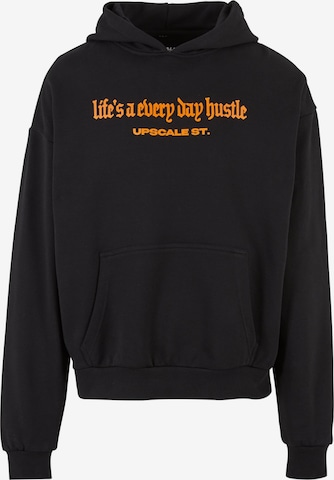 MT Upscale Sweatshirt ' Hustle Ultra Heavy Oversize Hoodie ' i svart: forside