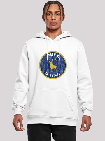 Sweat-shirt 'Frozen 2 Sven I Grew Up In Nature' F4NT4STIC en blanc : devant
