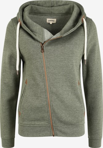 Oxmo Zip-Up Hoodie 'Vicky' in Green: front