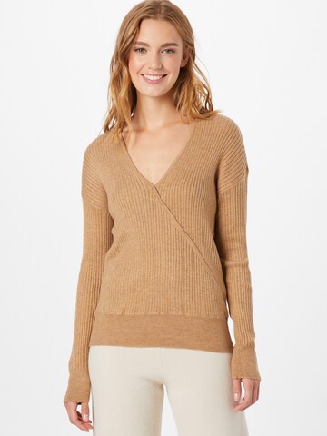 VILA Sweater 'GRADE' in Brown: front