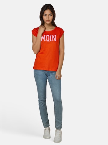 salzhaut Shirt ' BIIKE - MOIN ' in Orange