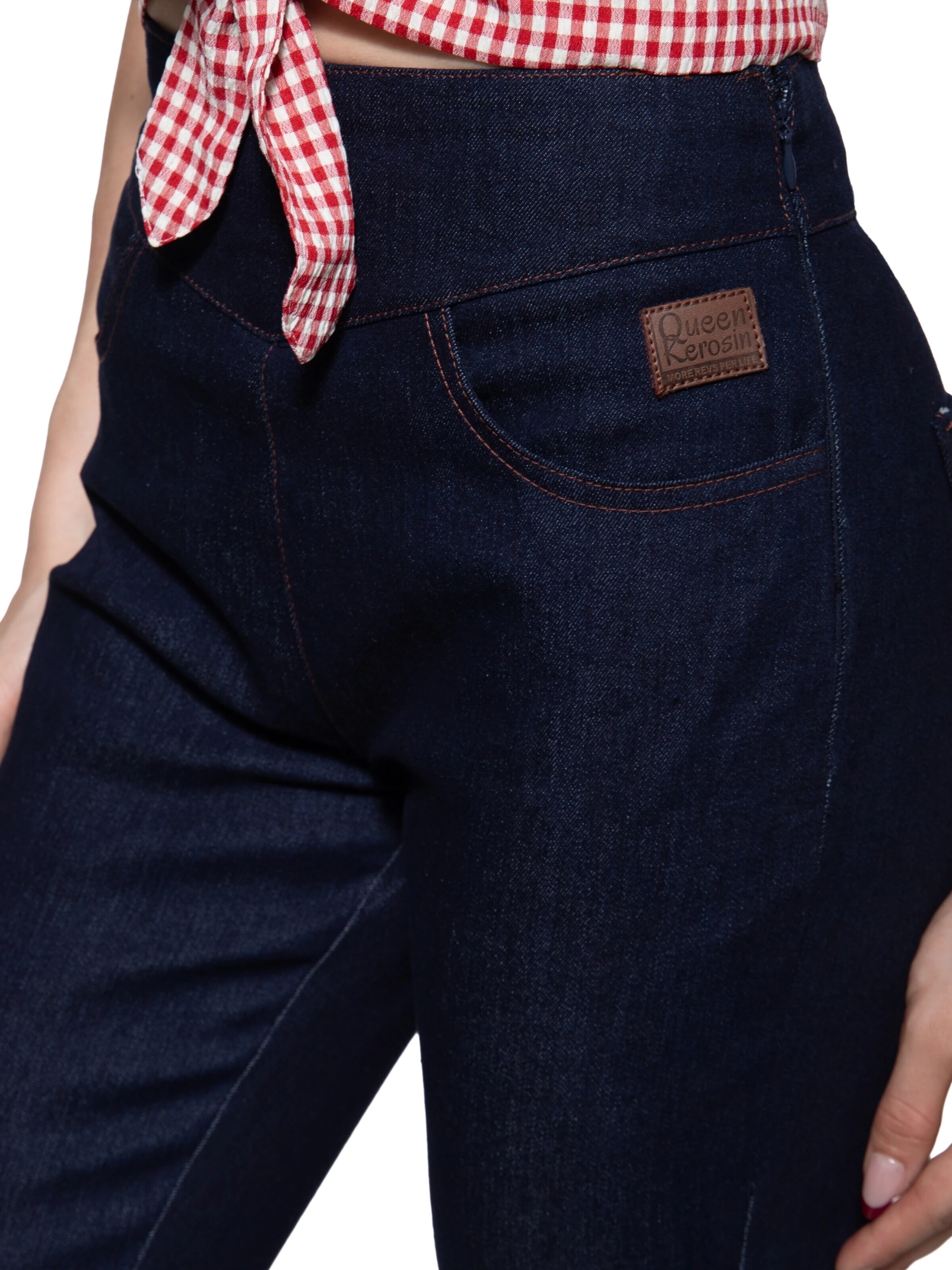 Queen Kerosin Slimfit Jeans 'Joan'‌‌‌ in Blau