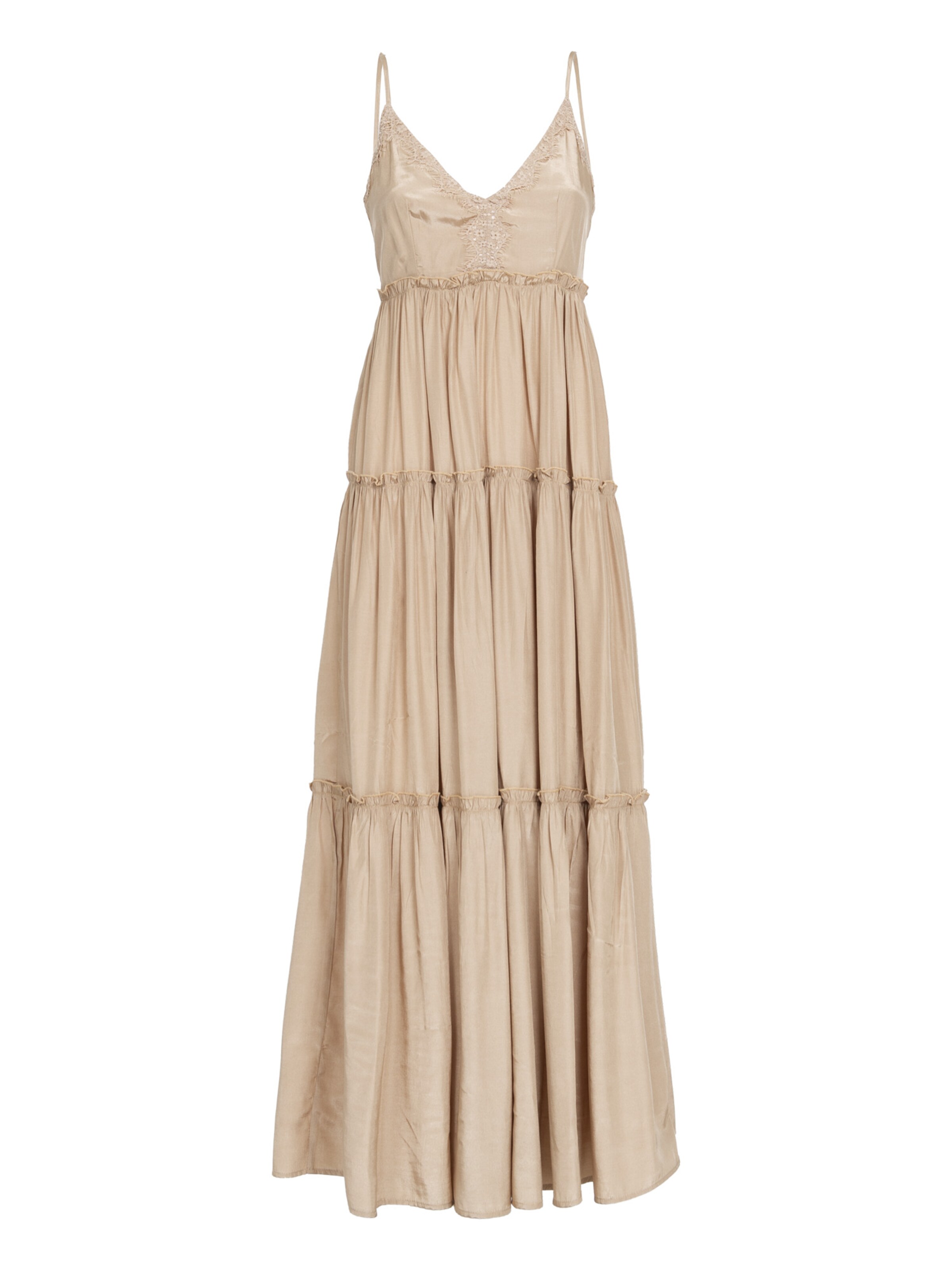 Influencer Suvekleit 'Tiered', värv beež: eest vaates