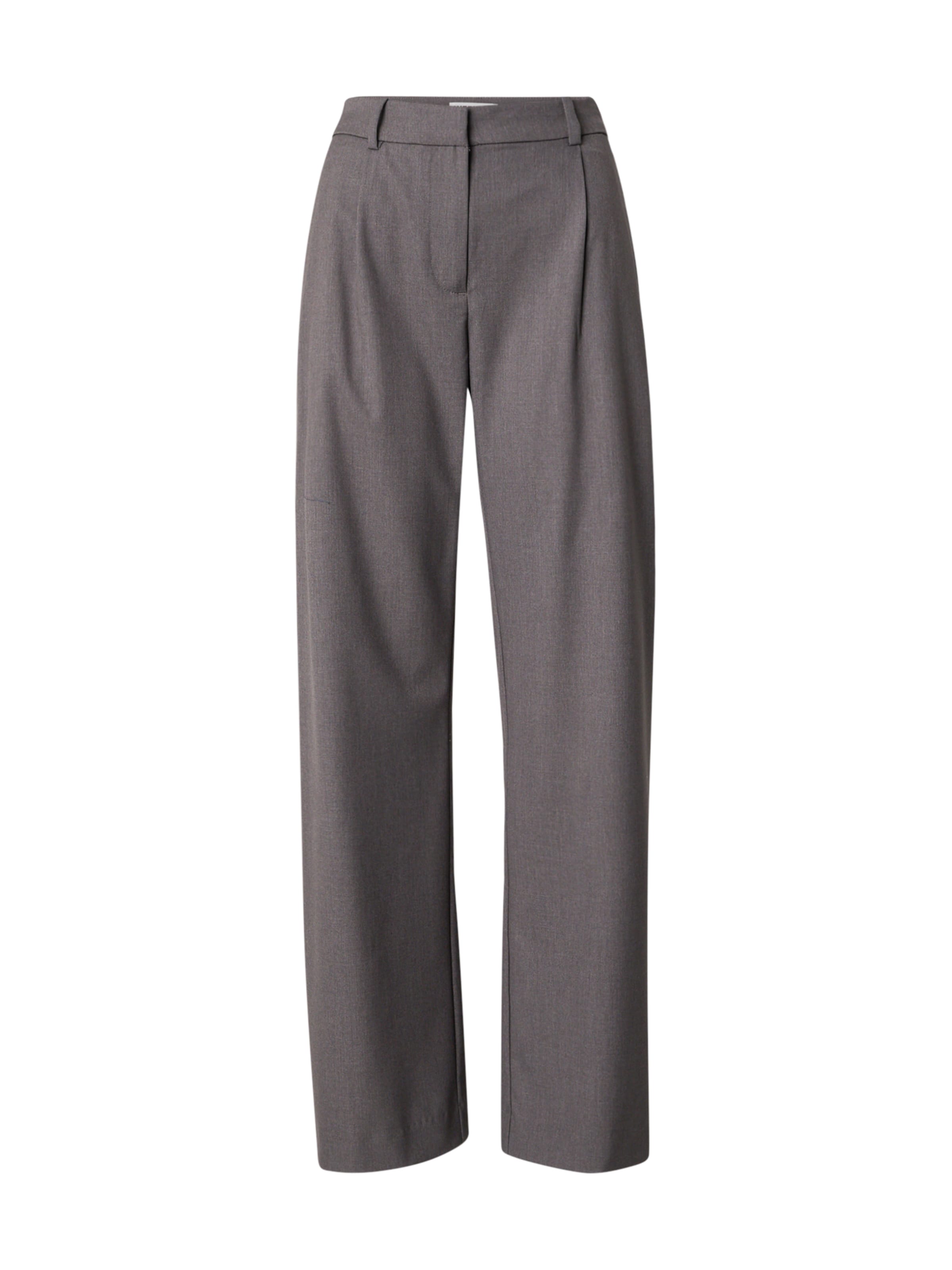 Pantalon à pince 'Drew' WEEKDAY en gris : devant