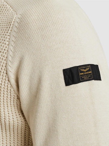 PME Legend Tröja 'Turtleneck pullover with texture' i vit
