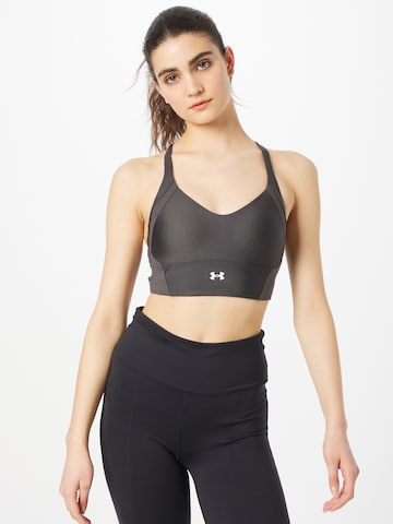 UNDER ARMOUR Bralette Sports Bra in Grey: front