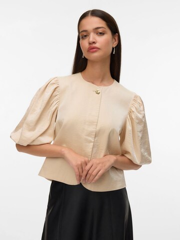 Chemisier VERO MODA en beige : devant