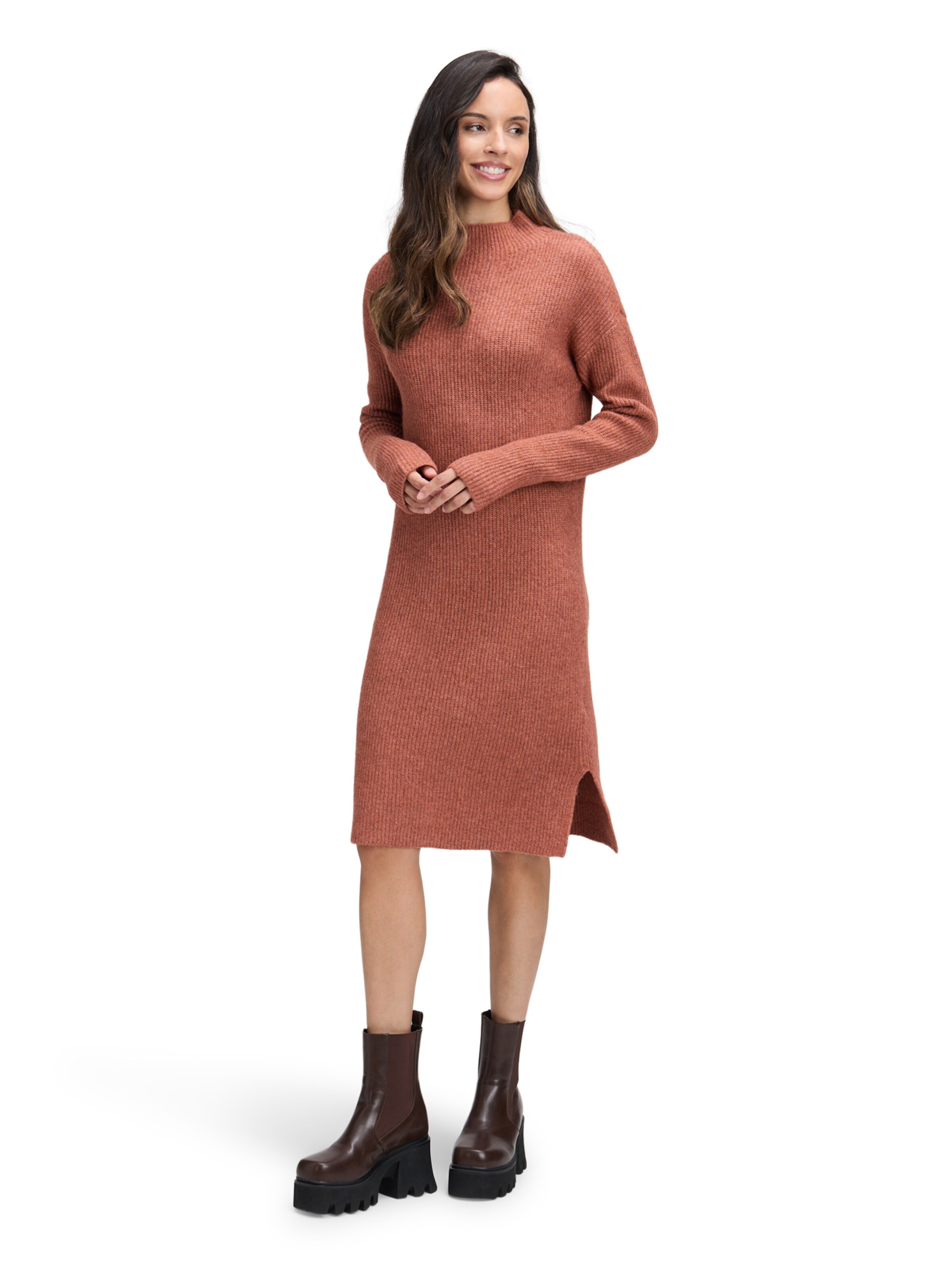 Cartoon Gebreide jurk in Bruin