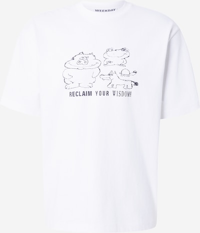 Marškinėliai iš WEEKDAY, spalva – juoda / balta, Prekių apžvalga