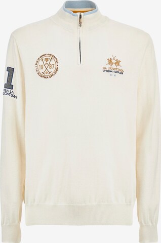 Pullover di La Martina in bianco: frontale