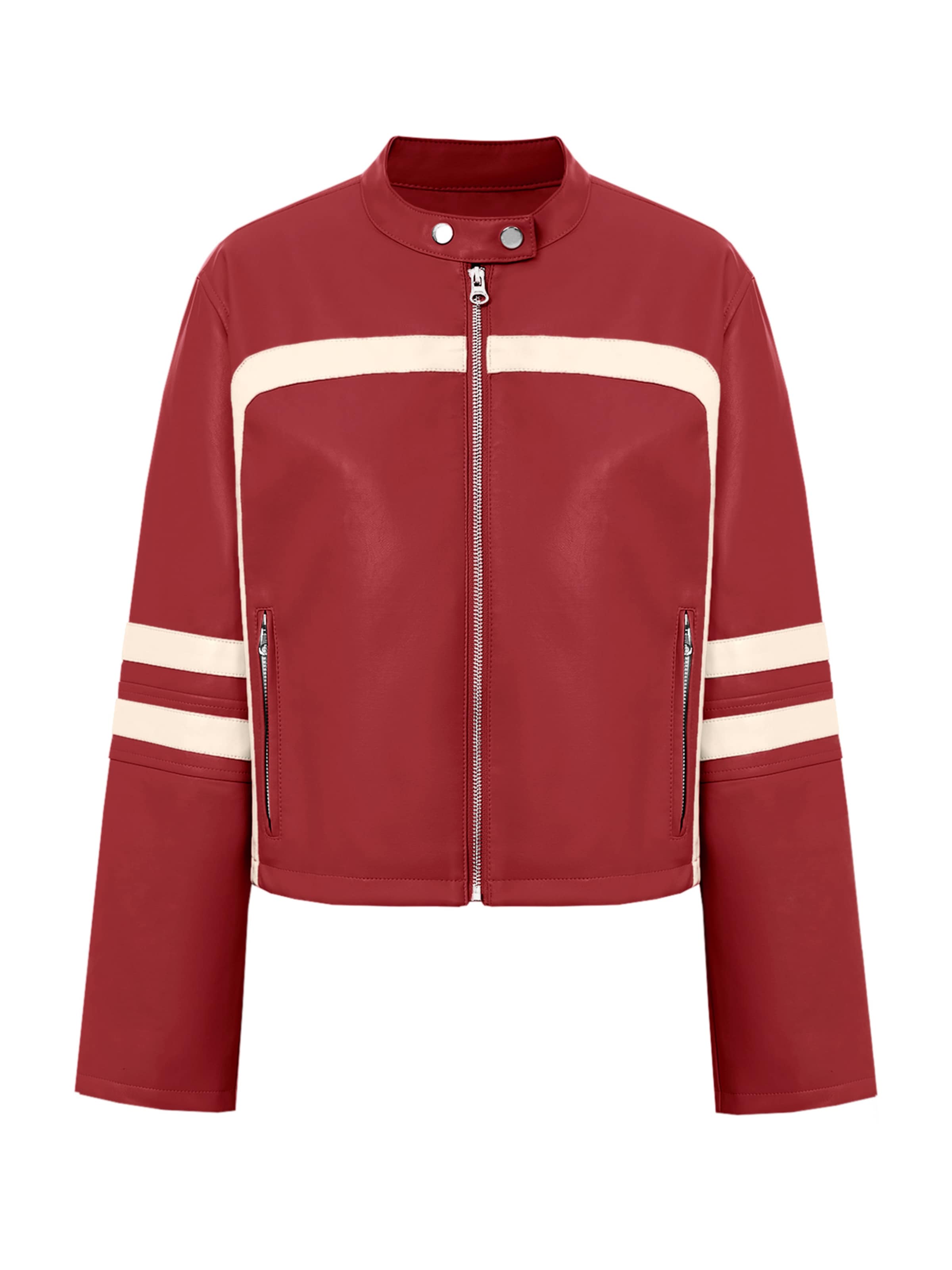 Imily Bela - Chaqueta de entretiempo en rojo: frente