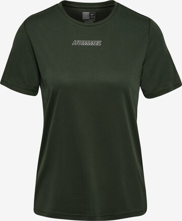 T-shirt fonctionnel Hummel en vert : devant