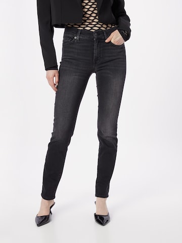 Coupe slim Jean 'ROXANNE' 7 for all mankind en noir : devant