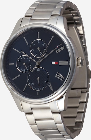 TOMMY HILFIGER Analog klokke i sølv: forside