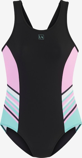 LASCANA ACTIVE Urheilu-uimapuku värissä vaaleansininen / vaalea pinkki / musta / valkoinen, Tuotenäkymä