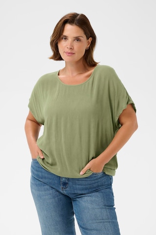 KAFFE CURVE Bluzka 'KCami' w kolorze zielony: przód