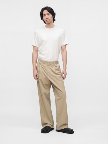 Samsøe Samsøe Loose fit Pleat-Front Pants 'Valentin' in Beige