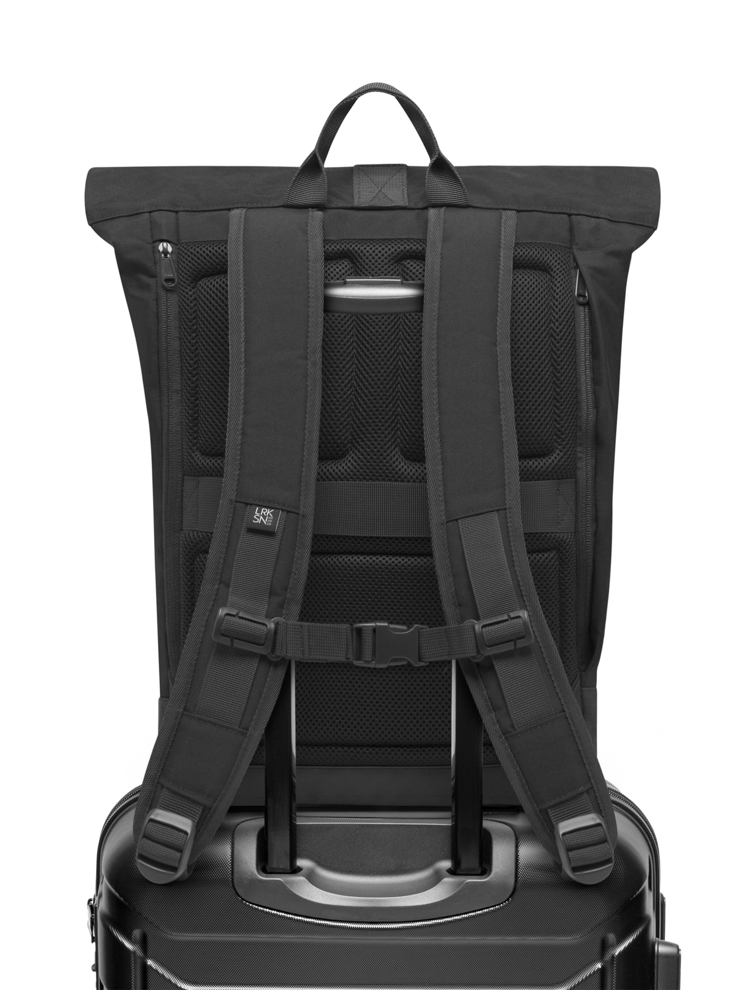 LARKSON Rucksack 'Janne' in Schwarz: Rückseite