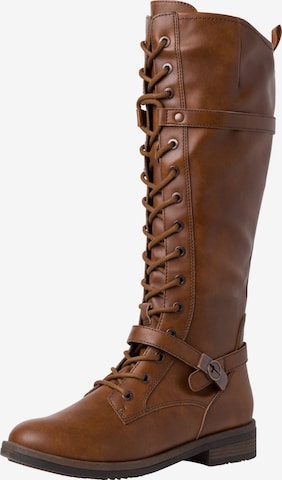 TAMARIS Lace-Up Boots in Brown: front