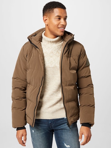 Petrol Industries Winter jacket in Brown: front