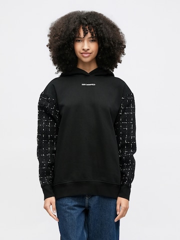 Sweat-shirt Karl Lagerfeld en noir : devant