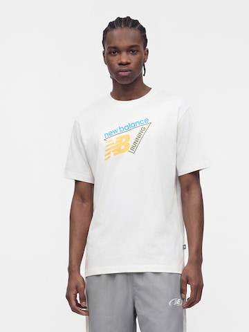 new balance Футболка 'Classic' в Бежевый: спереди
