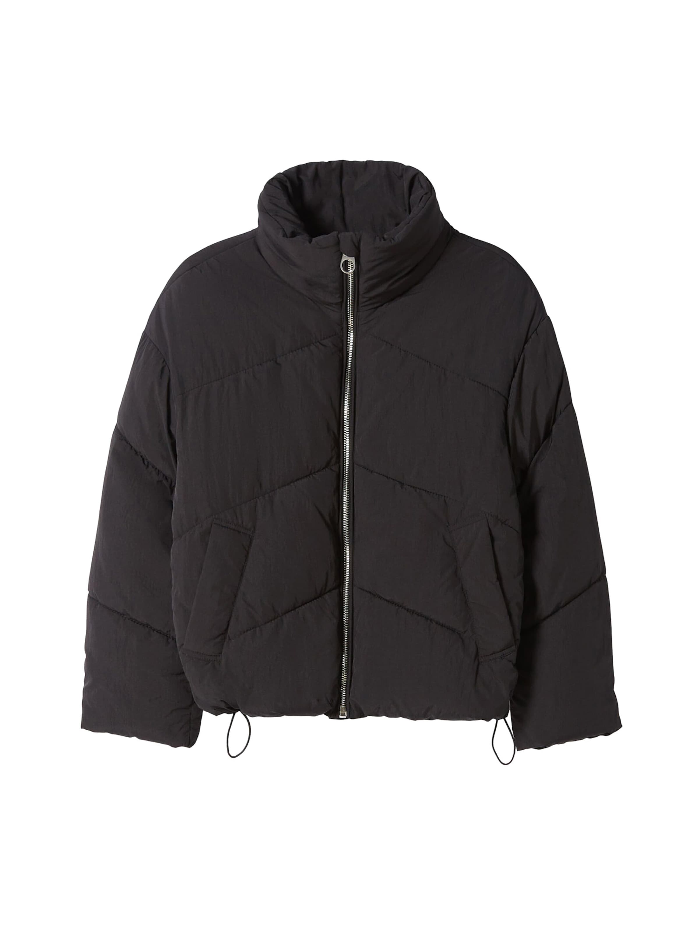 Giacca di mezza stagione di Bershka in nero: frontale