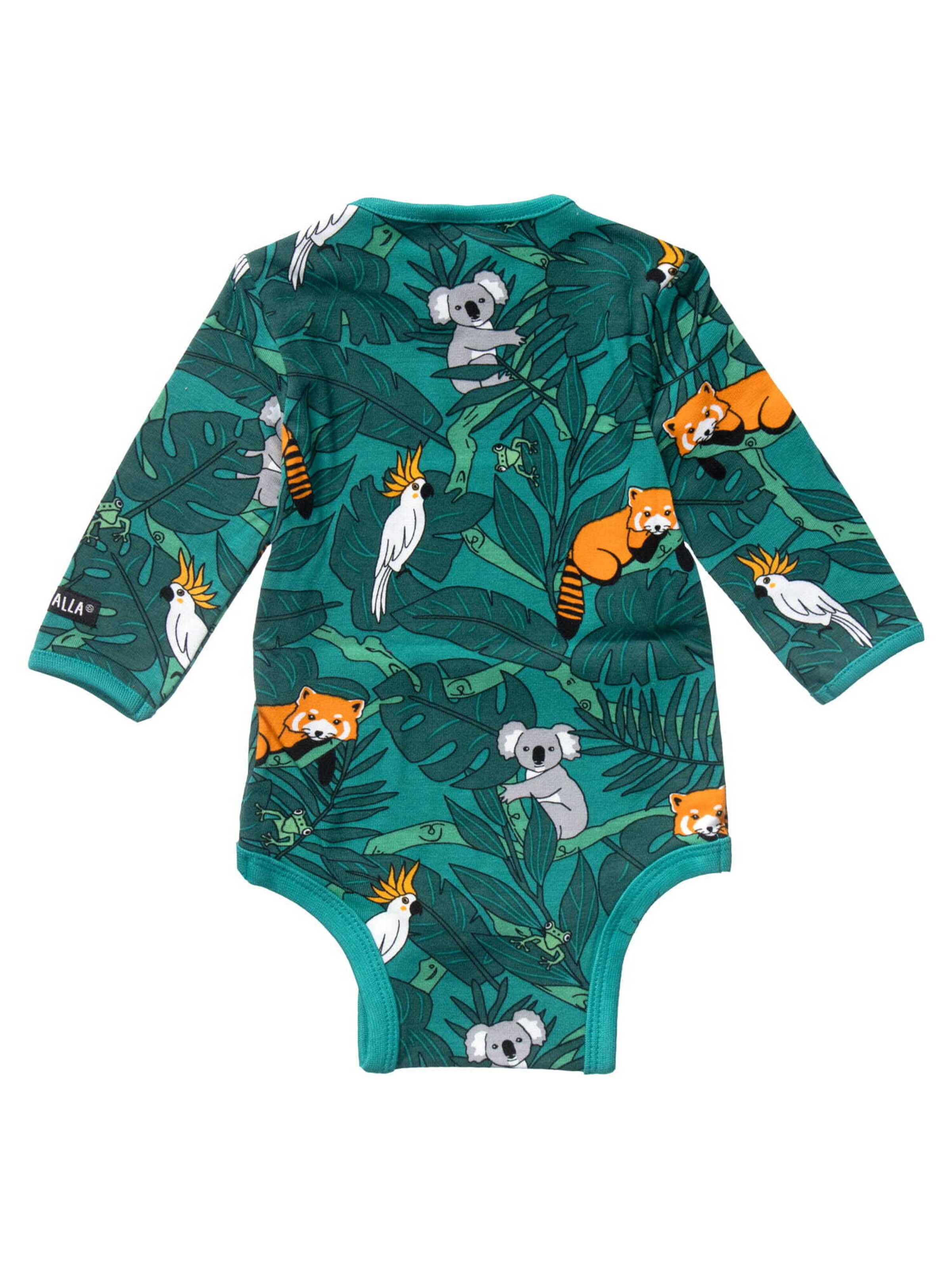 Villervalla Strampler 'Animal' in Grün