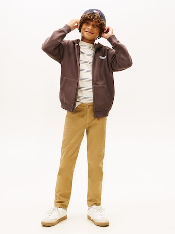 TOMMY HILFIGER Sweatjacke in Braun