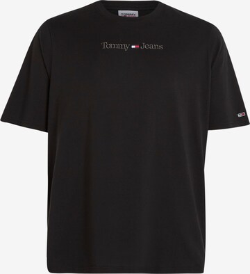 Maglietta di Tommy Jeans Plus in nero: frontale