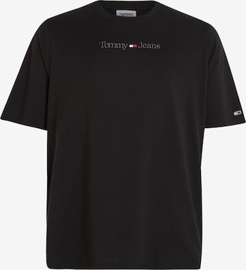 melns Tommy Jeans Plus T-Krekls: no priekšpuses