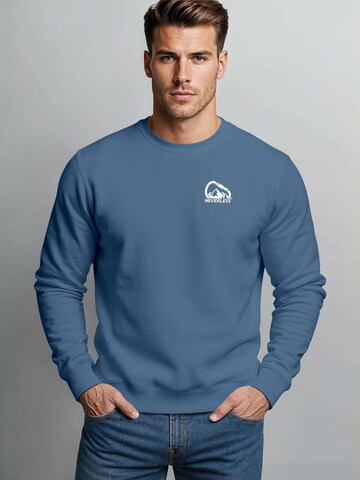 Neverless Sweatshirt 'Climbing Mountain' in Blue