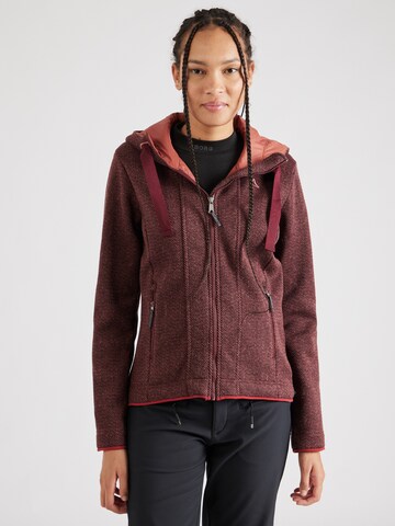 Schöffel Athletic fleece jacket 'Aurora' in Red: front